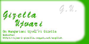 gizella ujvari business card